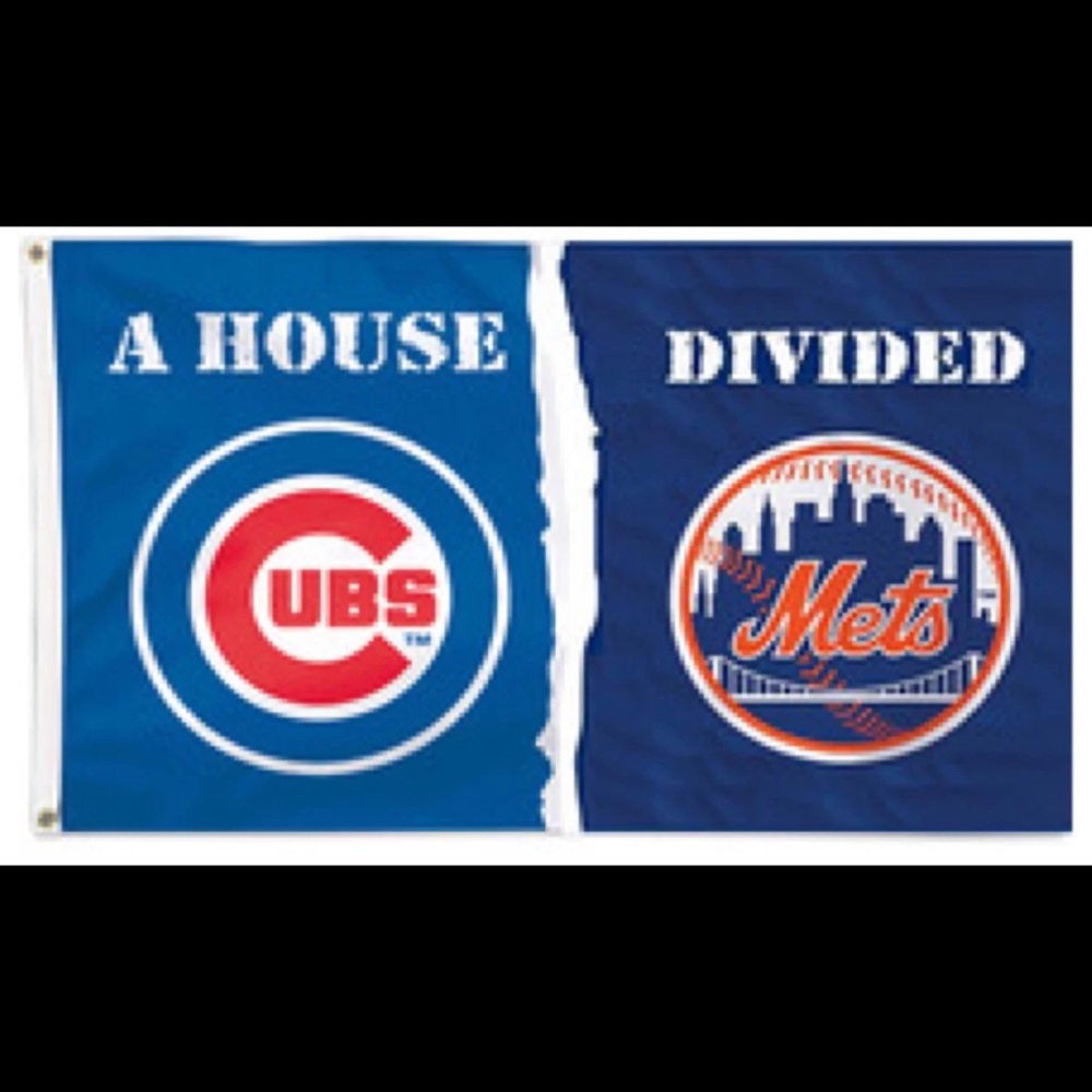 Cubs/Mets “A House Divided” MLB House Flag